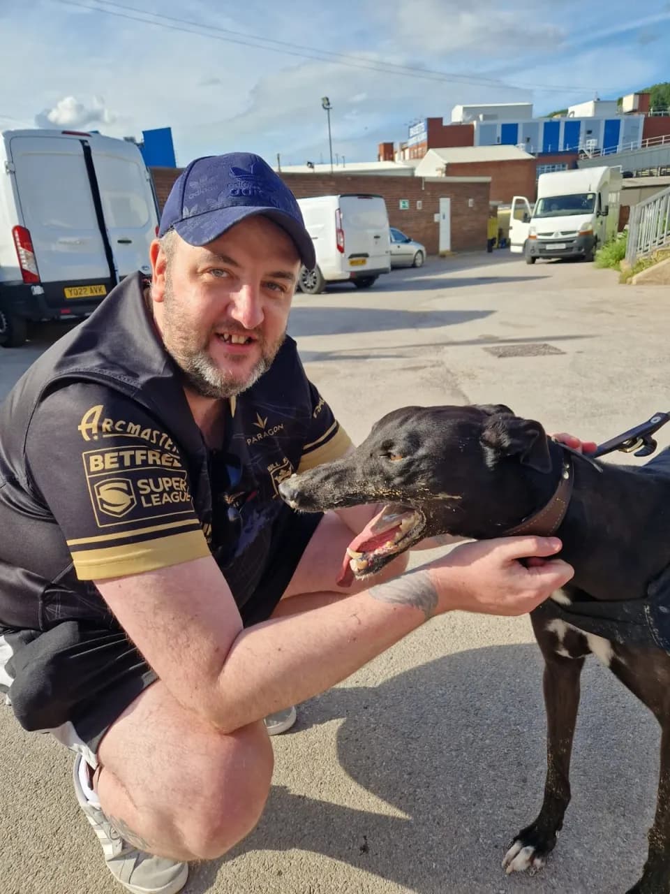 Portrait of DB Racing Syndicate co-owner Garreth Evans, actively participating in professional greyhound partnership in Nottingham